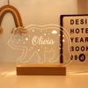 Wucidici Personalized Name Night Light with Moon, Custom Name Led Lamp for Baby Kids, Brighter Made Customized Night Light Gift for Girl Boys (Bear) view 1
