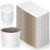White Coffee Sleeves For 10 to 20 oz. Cups (250 Pack), Disposable Corrugated Cardboard Paper Jacket For Better Grip, Hot Cold Drinks Holder, Chocolate Milk Tea Beverage Insulator, Hand Protection view 1