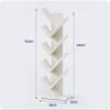 KIRANDY Solid Wood Bookcase Tree-Shaped Bookshelf, Student Floor-to-Ceiling Multi-Layer Shelf for Living Room Bedroom (Color : White 9Layer 44x20x126cm) view 2