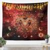 Aries Kids Tapestry,Sun Moon Starry Sky Galaxy Trippy Wall Tapestries,Girls Boys Adults Room Decor,12 Constellations Astrology Zodiac Wall Hanging,Red Chic Home Wall Decor,Large 59.1 x 82.7 Inches view 1
