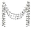 6 Pcs Glitter Silver Paper Circle Dots Garland Hanging Streamer Birthday Decorations Engagement Backdrop Twinkle Bridal Shower Wedding Baby Shower Bachelorette Christmas Supplies view 1