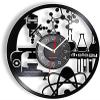 Modern Roman Numerals Wall Clocks 12 Inch Vinyl Record Wall Clock Biology Themed Wall Clock Made of Real Vinyl Record Chemistry Experimental Equipment Wall Watch Hanging Decor for Lab view 1