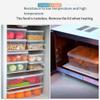 A set of eight refrigerator storage boxes with sizes ranging from 15.5 to 11-6cm, small from 18.5 to 12-7cm, medium from 21 to 14-8cm, large from 24 to 16-9cm, extra large from 28 to 18.5 to 9.3cm, extra large from 31 to 20.5 to 9.8cm, maximum from 3 view 3