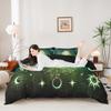 Virgo Kids Duvet Cover Set Twin Size,12 Constellations Astrology Zodiac Trippy Bedding Set,Girls Boys Adults Room Decor,Sun Moon Starry Sky Galaxy Comforter Cover,Green Chic Quilt Cover,1 Pillowcase view 2