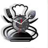 Modern Roman Numerals Wall Clocks Silent Non-Ticking 12In Retro Fork Knife and Spoon Kitchen Wall Art Wall Clock Silverware Design Dining Room Wall Decor Cutlery Vinyl Record Wall Clock view 1