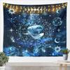 Pisces Kids Tapestry,Sun Moon Starry Sky Galaxy Wall Tapestries,Girls Boys Adults Room Decor,12 Constellations Astrology Zodiac Wall Hanging,Blue Romantic Home Wall Decor,Large 59.1 x 82.7 Inches view 1