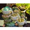 HIHELO Desktop Fountain Indoor Tabletop Fountain Waterfall Zen Meditation Indoor Waterfall Function with Automatic Pump Artificial Tree and Lighting Waterfall Water Fountain Outdoor (Size : Large) view 4