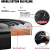 N/A PU Leather Round Bar Stool with Back Rest Height Adjustable Swivel Pub Chair Home Kitchen Bar stools Backless Stool with Footrest,D view 4