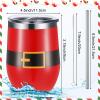 Gejoy 12 Pcs Christmas Tumbler, 12 oz Stainless Steel Tumbler with Lid, Travel Wine Mug Tea Bottle Christmas Vacuum Double Layer Coffee Mug view 3