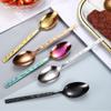 Hammered Silverware Colorful Flatware Set for 12,Modern 48-Piece Stainless Tableware Cutlery Dinnerware Set Kitchen Utensils Sets for Home Restaurant Hotel Wedding Mirror Polished view 3