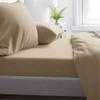 AHJ Beddings 5 Piece Comforter Set with 8 inches Deep Pocket Sheet Set and 500GSM Comforter - 600 Thread Counts, 100% Egyptian Cotton - Alaska King Size, Beige Solid view 4