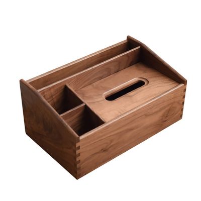 Solid Wood Tissue Box Cover, Household Black Walnut Desktop Tissue Holder Cover, Coffee Table Tissue Storage Box, Hotel Napkin Tissue Holders