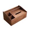 Solid Wood Tissue Box Cover, Household Black Walnut Desktop Tissue Holder Cover, Coffee Table Tissue Storage Box, Hotel Napkin Tissue Holders view 1