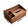 Solid Wood Tissue Box Cover, Household Black Walnut Desktop Tissue Holder Cover, Coffee Table Tissue Storage Box, Hotel Napkin Tissue Holders view 2