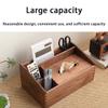 Solid Wood Tissue Box Cover, Household Black Walnut Desktop Tissue Holder Cover, Coffee Table Tissue Storage Box, Hotel Napkin Tissue Holders view 3