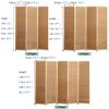 LXLZYXSF Room Divider 5 4 3 Panels Free-Standing Privacy Screen, Chinese Oriental Accents Wall Partition for Interior Exterior, Sunroom Studio Apartment (Size : 4 Panel 1.8x0.5m/70.8"x19.6") view 2