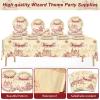 24 Guests Wizard Party Supplies Welcome Wizard Party Decorations Halloween Tableware Sets Includes Magical Plates Magical Theme Tablecloth Forks Napkins for Baby Shower Boy Girl Birthday view 3