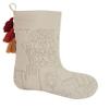 Peking Handicraft Hamsa Quilted Stocking with Tassel, 20-inch Length, Cotton, Christmas, Home Dcor, Holiday Tradition view 1