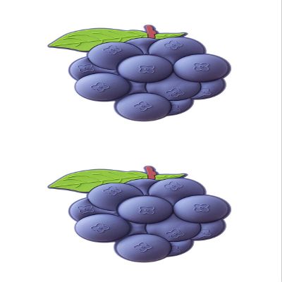 Fruit Magnetic Refrigerator Sticker, Creative Particle Magnetic Sticker (Blueberry, 2 Pcs)