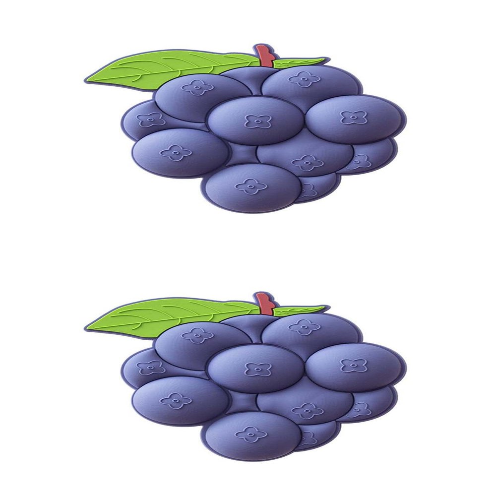 Fruit Magnetic Refrigerator Sticker, Creative Particle Magnetic Sticker (Blueberry, 2 Pcs)