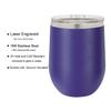 12-Ounce Vacuum Insulated Stainless Steel Wine Tumbler Customized Double-Walled Laser Engraved Liquor Alcohol Coffee Closing Travel Mug, Red Football, Personalized view 4