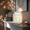 Decozen Hanging Candle Lantern - Decorative Large White Metal Candle Holder for Home Decor Patio Dining Living Room Bedroom Office Farmhouse Pathway Entryway Events Wedding Decorations - Set of 6 view 2