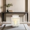 Decozen Hanging Candle Lantern - Decorative Large White Metal Candle Holder for Home Decor Patio Dining Living Room Bedroom Office Farmhouse Pathway Entryway Events Wedding Decorations - Set of 6 view 3