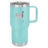 20-Ounce Vacuum Insulated Stainless Steel Tumbler Customized Double-Walled Laser Engraved Coffee Closing Travel Mug, Teal Silkie Chicken, Personalized view 1