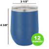12-Ounce Vacuum Insulated Stainless Steel Wine Tumbler Customized Double-Walled Laser Engraved Liquor Alcohol Coffee Closing Travel Mug, Blue Women's Hockey Goalie, Personalized view 2