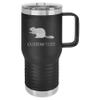 20-Ounce Vacuum Insulated Stainless Steel Tumbler Customized Double-Walled Laser Engraved Coffee Closing Travel Mug, Black Beaver, Personalized view 1