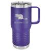 20-Ounce Vacuum Insulated Stainless Steel Tumbler Customized Double-Walled Laser Engraved Coffee Closing Travel Mug, Purple Beaver, Personalized view 1