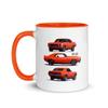 1969 Camaro SS Orange Muscle Car Collector Mug with Color Inside view 1