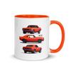 1969 Camaro SS Orange Muscle Car Collector Mug with Color Inside view 2