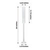 Tableclothsfactory 2 Pack | 26" Tall Clear Crystal Glass Hurricane Taper Candle Holders with Cylinder Chimney Tubes view 3