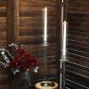 Tableclothsfactory 2 Pack | 26" Tall Clear Crystal Glass Hurricane Taper Candle Holders with Cylinder Chimney Tubes view 4