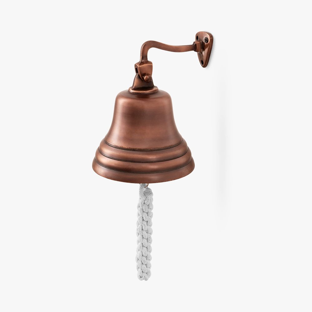 ACL Bar Accessories for Home Pub Hand Bell Wall Mounted Bar Bell Nautical Decorations Unique Copper Bell with Crisp Loud Sounds Ideal for Christmas, Reception, Pubs (6 Inch)