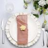 Tableclothsfactory Pack of 5 - Dusty Rose Accordion Crinkle Taffeta Napkins - Impeccable Metallic Glint - Perfect for Wedding Ceremonies, Birthday, Party, Event, Banquet, Restaurant Tableware - 20" x view 2