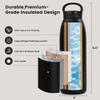32 oz Insulated Water Bottle Stainless Steel, Vacuum Flask BPA-Free Leakproof Double Wall Metal Bottle, Keeps Cold 24H Hot 12H, Durable Sports Thermos for Men & Women, Gym, Office & Travel, Black view 2