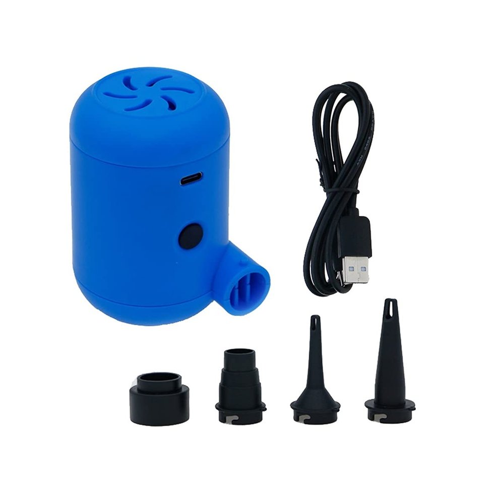 FIERRG Power Pumps Portable 5V USB Mini Electric Air Pump Rechargeable Inflate Deflate Pumps with 3 Nozzles Car Inflator Electropump Tool Outdoor Pump Accessories