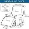 ALABOW Recliner Chair Covers 4-Pieces Recliner Covers for Recliner Chair Stretch 1 Seat Reclining Chair Cover Washable Lazy boy Recliner Covers Furniture Protector for Living Room (Color : #11) view 2
