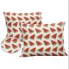 Waterproof Pillow Covers for Couch Throw Pillow Cases Set of 2, Farm Watermelon Decorative Cushion Pillow Covers 18x18In,Indoor Outdoor Decoration Summer Farmhouse Fruit Tile view 1