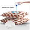 Waterproof Pillow Covers for Couch Throw Pillow Cases Set of 2, Farm Watermelon Decorative Cushion Pillow Covers 18x18In,Indoor Outdoor Decoration Summer Farmhouse Fruit Tile view 4