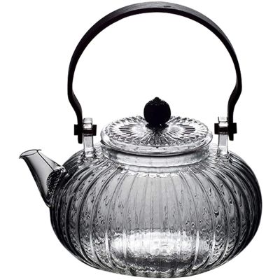 Tea Maker 750ml Household Teapot with Anti-scalding Handle, High Temperature Resistant Clear Glass Tea Kettle, Home Tea Container Reusable