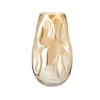 Flower Vase Modern, Simple and Irregular, Special-Shaped Stained Glass vase, Living Room Desktop Flower Arrangement, Home Decoration Vase for Decor (Size : CH)