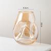 Flower Vase Modern, Simple and Irregular, Special-Shaped Stained Glass vase, Living Room Desktop Flower Arrangement, Home Decoration Vase for Decor (Size : CH) view 2