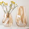 Flower Vase Modern, Simple and Irregular, Special-Shaped Stained Glass vase, Living Room Desktop Flower Arrangement, Home Decoration Vase for Decor (Size : CH) view 3