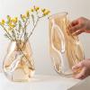 Flower Vase Modern, Simple and Irregular, Special-Shaped Stained Glass vase, Living Room Desktop Flower Arrangement, Home Decoration Vase for Decor (Size : CH) view 4