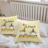 Chucoco Waterproof Pillow Covers for Couch Throw Pillow Cases Set of 2, Farmhouse Gnome Spring Bee and Flower Decorative Cushion Pillow Covers 18x18In,Indoor Outdoor Decoration Cream Yellow view 4
