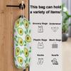 Avocado Cartoon Style Plastic Bag Holder Cute Wall Mount Plastic Bag Organizer Reusable Large Grocery Bag Storage Dispenser for Home Kitchen Travelling 22"x9" view 3