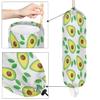 Avocado Cartoon Style Plastic Bag Holder Cute Wall Mount Plastic Bag Organizer Reusable Large Grocery Bag Storage Dispenser for Home Kitchen Travelling 22"x9" view 4